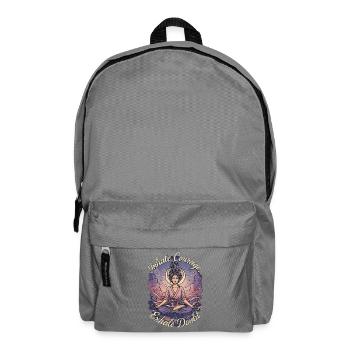 Yoga Instructor Inhale Courage Yoga Practitioner - Rucksack - Mittelgrau - Vorne