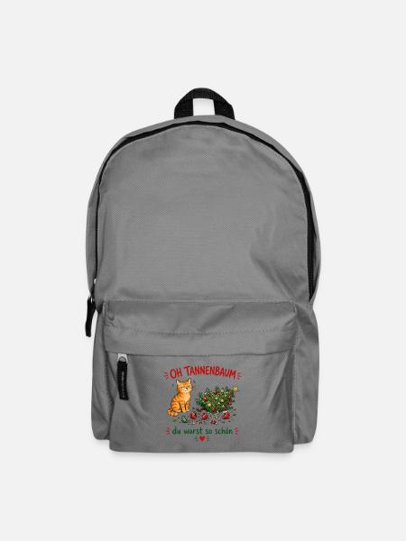 Oh Tannenbaum Katze Festlicher Charme - Rucksack - Mittelgrau