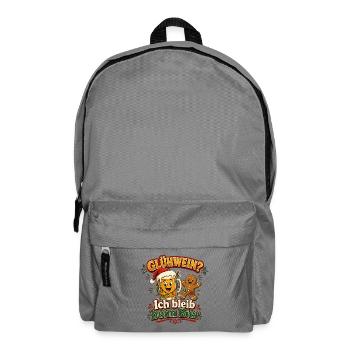 Glühwein? Ich bleib beim Bier! - Rucksack - Mittelgrau - Vorne