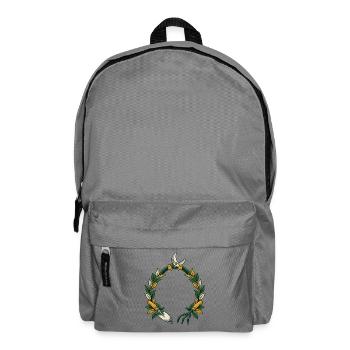 Gartenmotiv personalisierbar mit Namen und Garteng - Rucksack - Mittelgrau - Vorne
