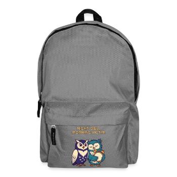 Nachteule Morgenopfer Lustige Eule - Rucksack - Mittelgrau - Vorne