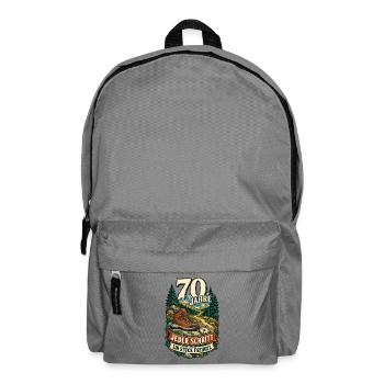 70 Jahre Jeder Schritt Freiheit - Rucksack - Mittelgrau - Vorne