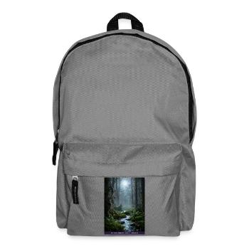 Mondnacht verzauberter Wald - Rucksack - Mittelgrau - Vorne