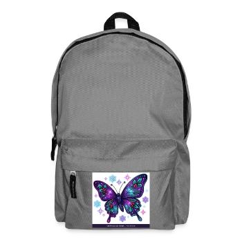 Wintergalaxie Schmetterling - Rucksack - Mittelgrau - Vorne