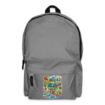 Indonesien Reisesticker - Rucksack - Mittelgrau - Vorne