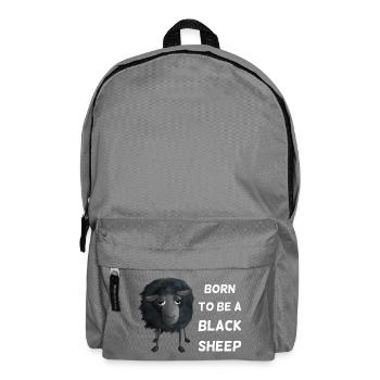 Born to Be a Black Sheep - Schwarzes Schaf - Rucksack - Mittelgrau - Vorne