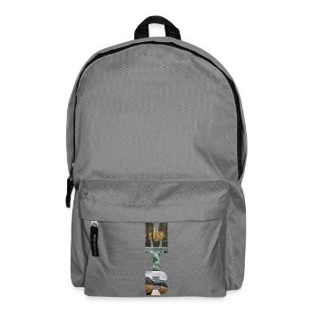 MTB- und Naturthema - Rucksack - Mittelgrau - Vorne