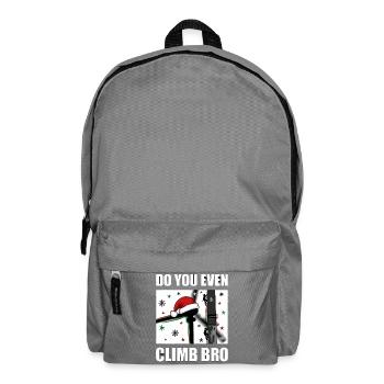 Do You Even Climb Bro Windrad Weihnachten - Rucksack - Mittelgrau - Vorne