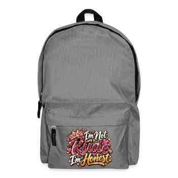 Ich bin ehrlich, nicht unhöflich - Rucksack - Mittelgrau - Vorne