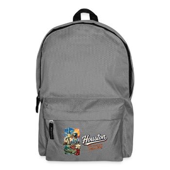 Houston Retro Vintage Space City Skyline Design - Rucksack - Mittelgrau - Vorne