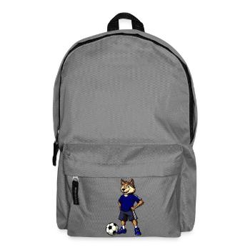 Fussball Wolf Blau - Rucksack - Mittelgrau - Vorne