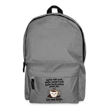 Kaffee Kuscheltasse Lächeln - Rucksack - Mittelgrau - Vorne