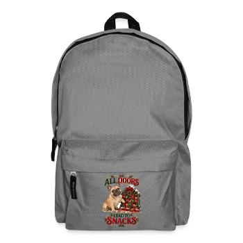  All Doors Lead To Snacks Französische Bulldogge - Rucksack - Mittelgrau - Vorne