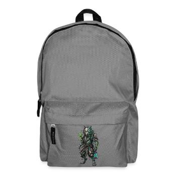 Cyber Wolf Mech Samurai Krieger - Rucksack - Mittelgrau - Vorne