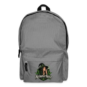 Rauchende Kräuterhexe Hanfblatt - Rucksack - Mittelgrau - Vorne