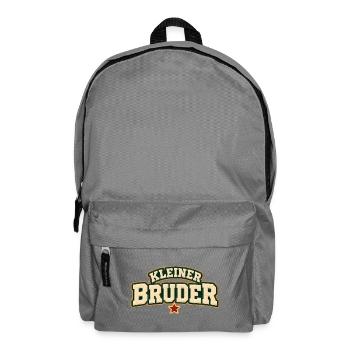 Kleiner Bruder Geschwistershirt - Rucksack - Mittelgrau - Vorne