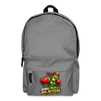 Eine kleine Gurke, ein großer Charakter! - Rucksack - Mittelgrau - Vorne