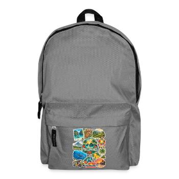 Philippinen Reisesticker - Rucksack - Mittelgrau - Vorne