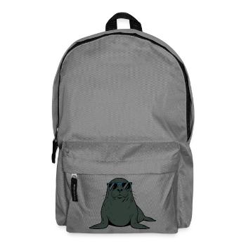Robbe Seehund Robben Seehunde Geschenk Weihnachten - Rucksack - Mittelgrau - Vorne