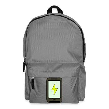 Smartphone am Ladegerät aufladen - Rucksack - Mittelgrau - Vorne