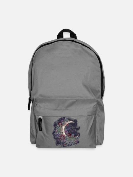 Mondrose im Sternenhimmel - Rucksack - Mittelgrau