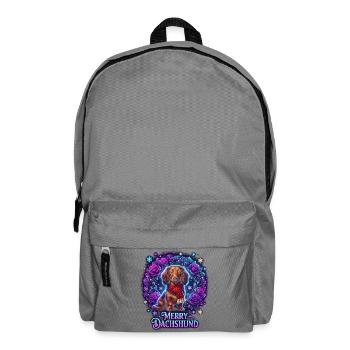 Winterdackel Rosenzauber - Rucksack - Mittelgrau - Vorne