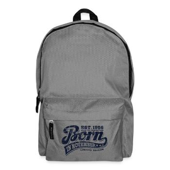 Born in November 1956 - Geburtstag - Geschenk - Rucksack - Mittelgrau - Vorne