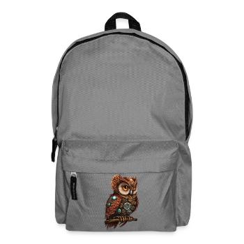 Steampunk Eule Steam Punk Eule Vogel Vintage - Rucksack - Mittelgrau - Vorne
