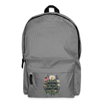 Empathie ist meine Lieblingspflanze Anti Hass - Rucksack - Mittelgrau - Vorne