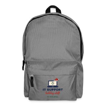 IT Support Holiday Shift – Admin an Weihnachten - Rucksack - Mittelgrau - Vorne
