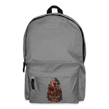 Slow Burn Society – Bücher Rosen und Kerzenschein - Rucksack - Mittelgrau - Vorne