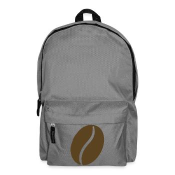 Kaffeebohne Silhouette - Rucksack - Mittelgrau - Vorne