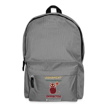 Ornament Inspector – Lustige Weihnachtskatze - Rucksack - Mittelgrau - Vorne