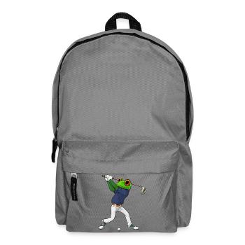Frösche Golf / Golfspieler Frosch - Rucksack - Mittelgrau - Vorne