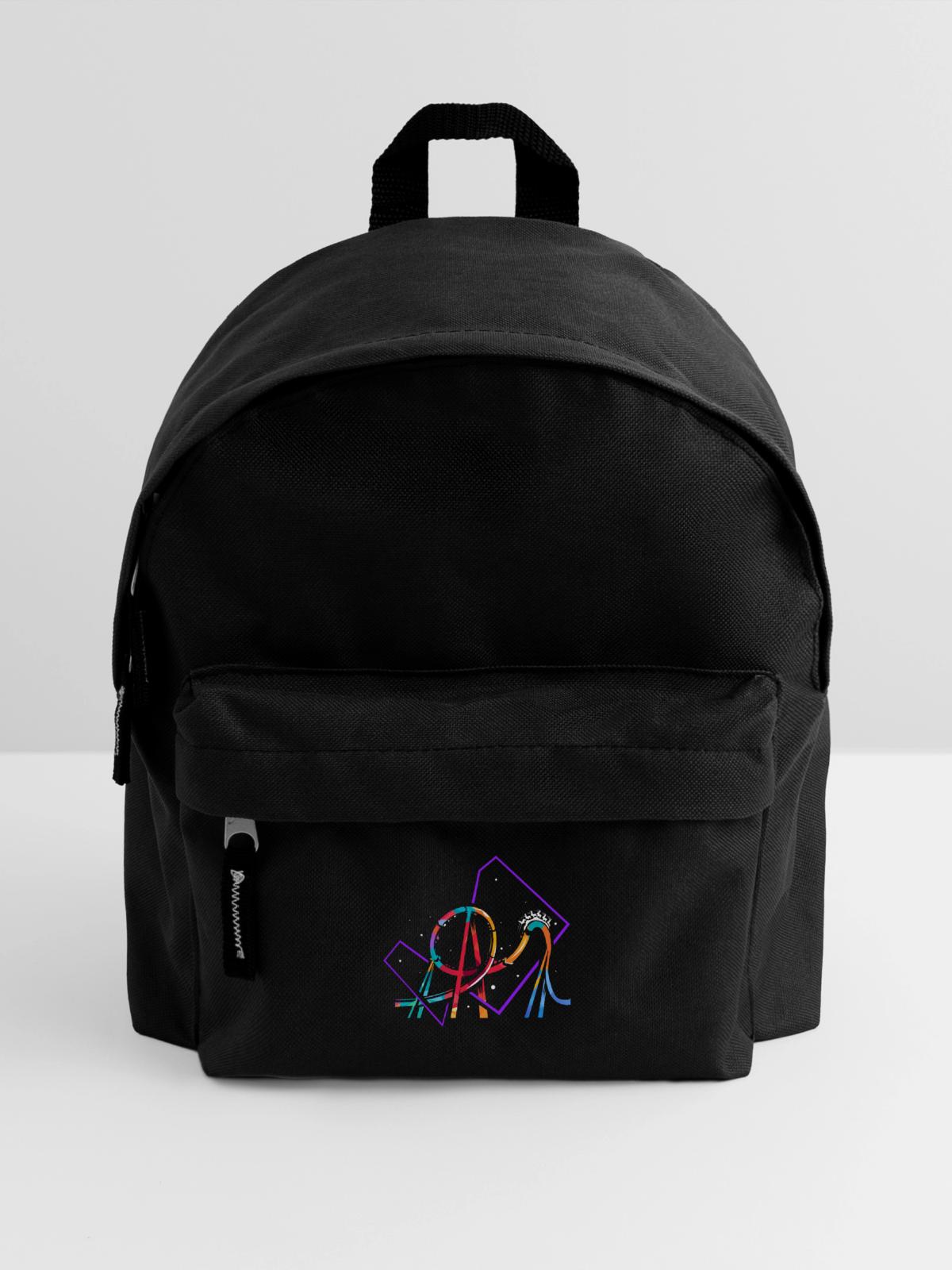Turbulente Achterbahn Loopingbahn - Kinder Rucksack - Schwarz - Vorne