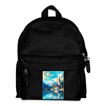 St Wolfgang Austria Vintage Travel Poster Souvenir - Kids' Backpack - black - Front