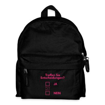 Entscheidung treffen lustig - Kinder Rucksack - Schwarz - Vorne