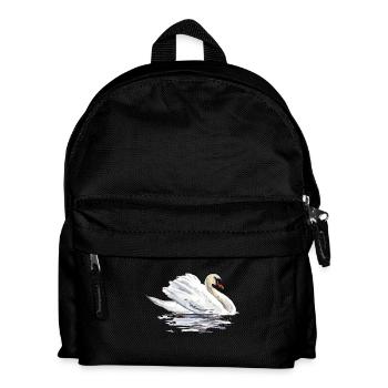 Schwan - Kinder Rucksack - Schwarz - Vorne