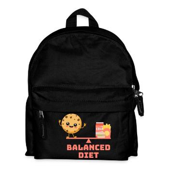 balanced cookie fastfood Diet - Kids' Backpack - black - Front