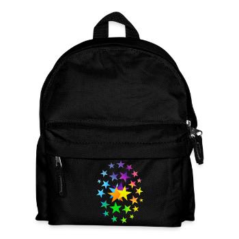 STERNE Sternchen viele Sterne - Kinder Rucksack - Schwarz - Vorne
