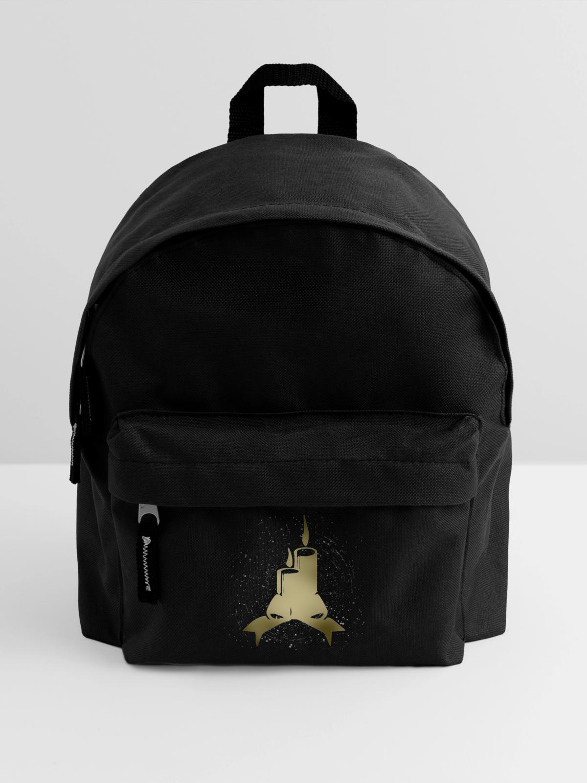 Goldene Kerzenkrone - Kinder Rucksack - Schwarz - Vorne