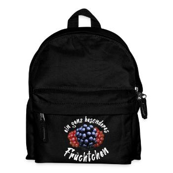 Brombeere Brombeeren Beeren Früchte - Kinder Rucksack - Schwarz - Vorne