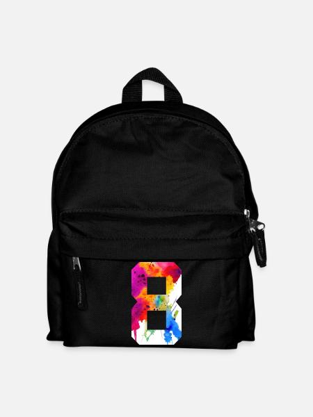NUMMER 8 JAHRE ALT 8. GEBURTSTAG - Kinder Rucksack - Schwarz
