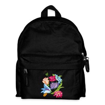 Frühling Flowers - Kinder Rucksack - Schwarz - Vorne