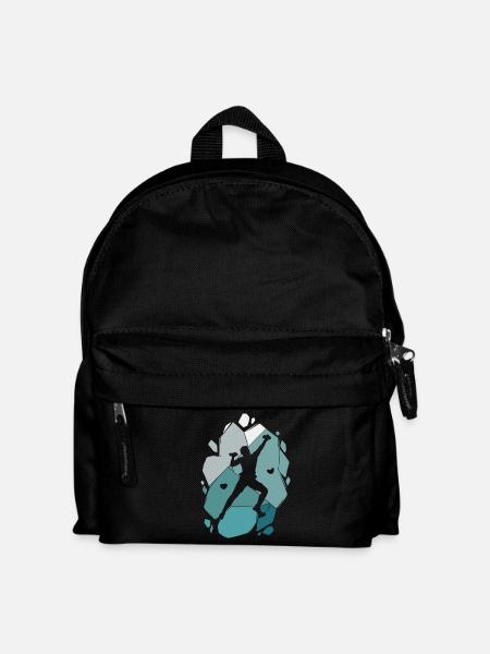 Klettern Bouldern Bergsteiger Kletterer Boulder - Kinder Rucksack - Schwarz