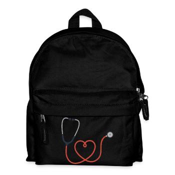 Stethoskop Logo Symbol Symbol - Kinder Rucksack - Schwarz - Vorne