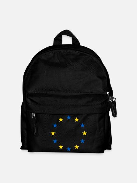 Ukraine EU Flagge Freiheit Frieden - Kinder Rucksack - Schwarz