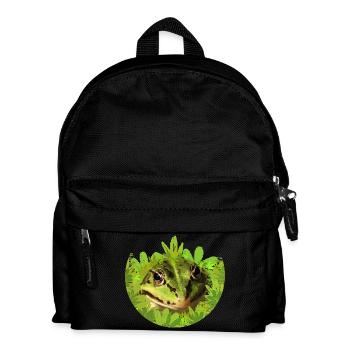 Frosch König Prinz Laubfrosch - Kinder Rucksack - Schwarz - Vorne