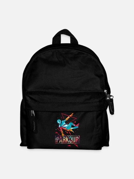 Waghalsiger Parkour Stadtläufer - Kinder Rucksack - Schwarz