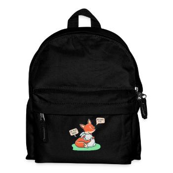 Where fox and hare say 'good night' - Kids' Backpack - black - Front